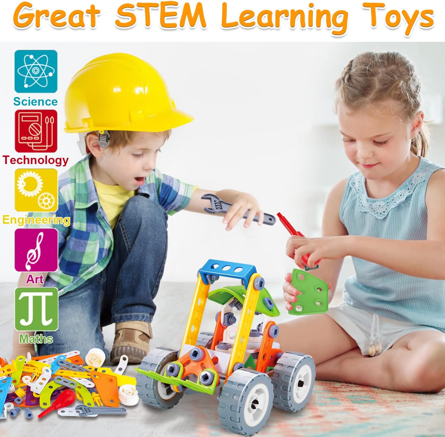 Creative Builders | Colorful Construction Set for Kids with Durable Pieces | Educational Play for Imagination Development 3