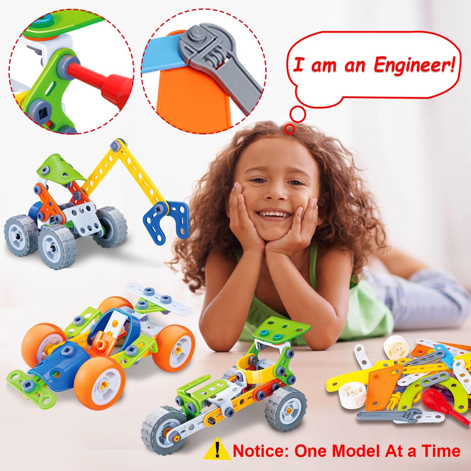 Creative Builders | Colorful Construction Set for Kids with Durable Pieces | Educational Play for Imagination Development 4