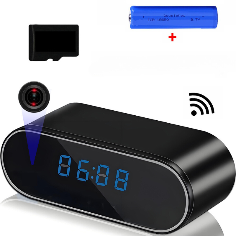 DiscreetVision | HD Surveillance Camera with Motion Detection & Night Vision | Compact Clock Design for Home Security 0