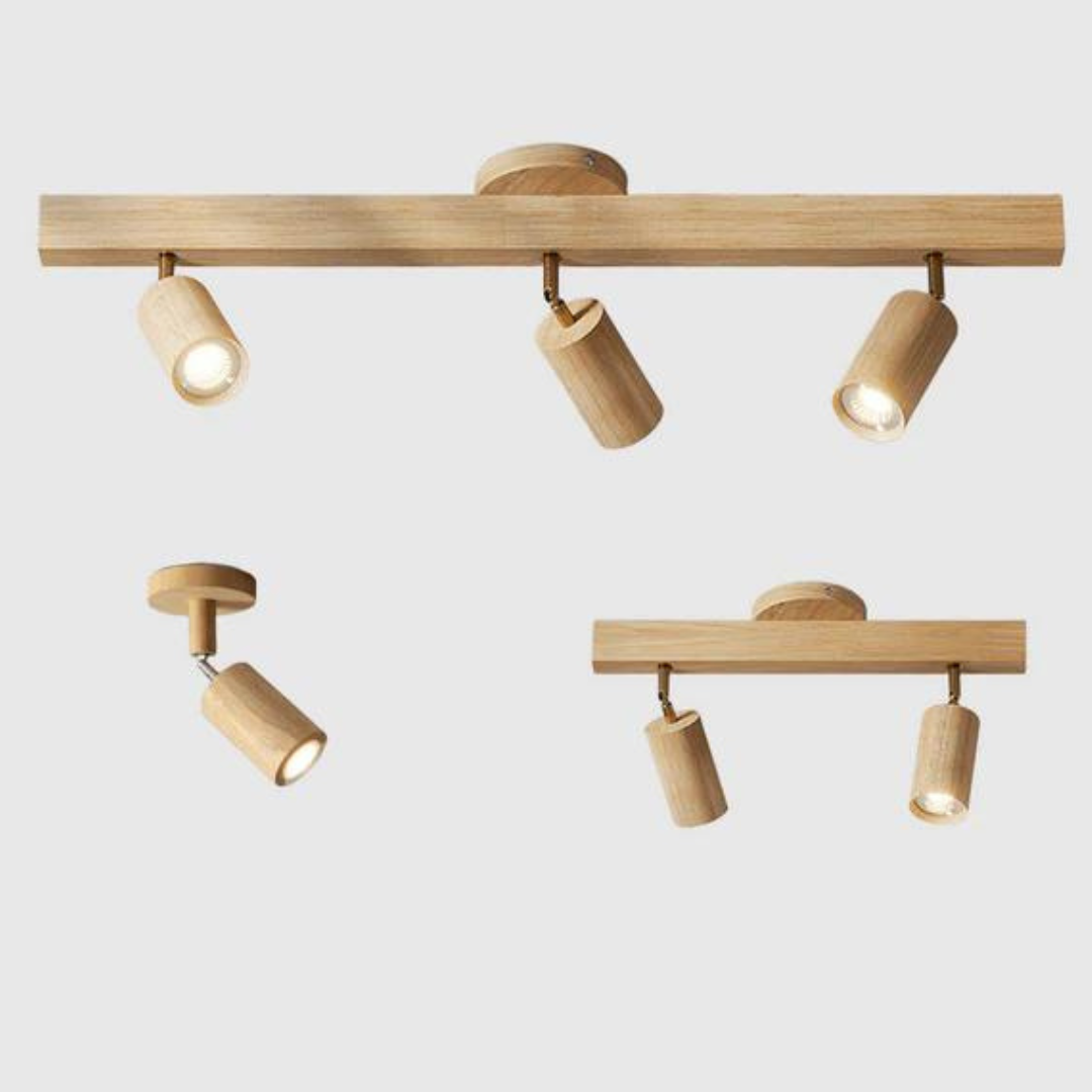 EcoLux | Ceiling Spotlight with Adjustable Wooden Design | Energy-Efficient Lighting for Sustainable Ambiance 1