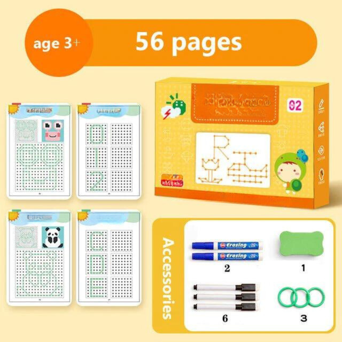 Magicbook | Reusable Writing Notebook with Vibrant Markers for Interactive Learning 1
