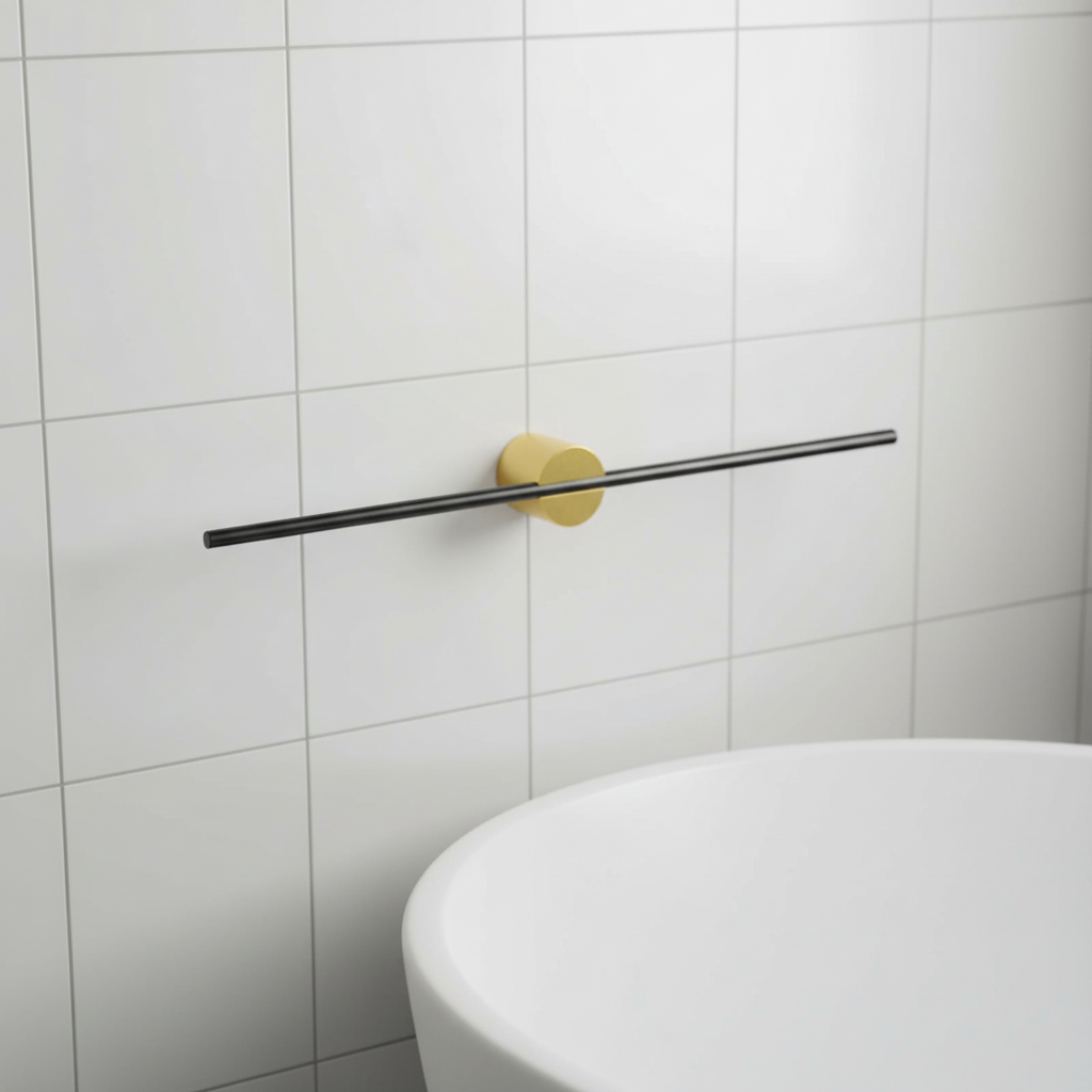 Adjustable Free Standing Towel Rack with Sleek Design | Modern Bathroom Towel Storage Solution 1