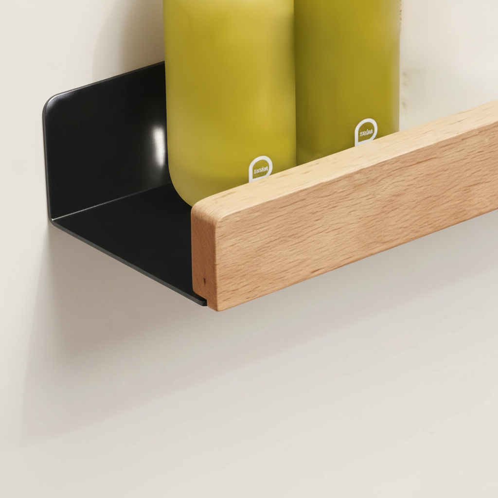 Bore-Free Wall Shelf | Durable Plastic Organizer with Strong Adhesive | Space-Saving Solution for Bathroom Essentials 3