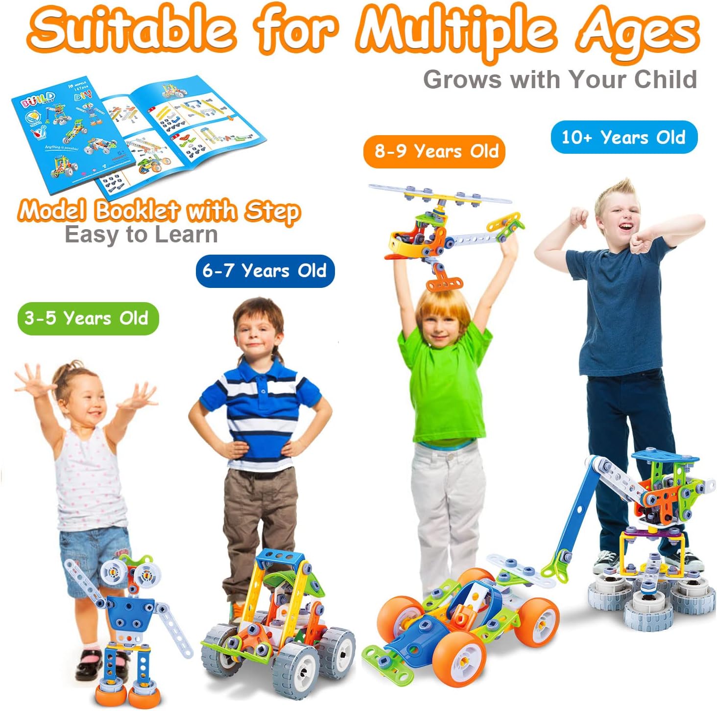 Creative Builders | Colorful Construction Set for Kids with Durable Pieces | Educational Play for Imagination Development 5