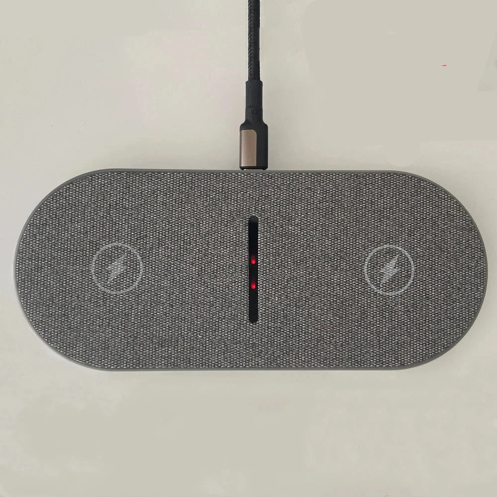 DazzleCharge | 40W Dual Wireless Charging Station with Fast Charging Capability | Sleek Design for Home and Office 1