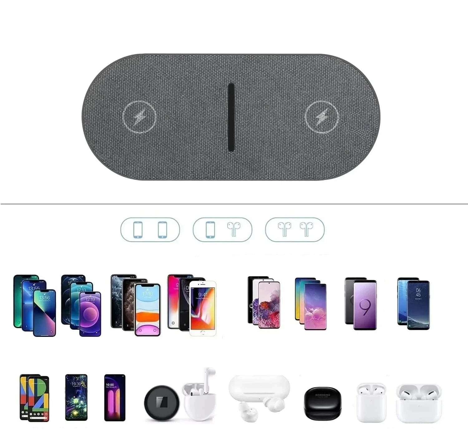 DazzleCharge | 40W Dual Wireless Charging Station with Fast Charging Capability | Sleek Design for Home and Office 5