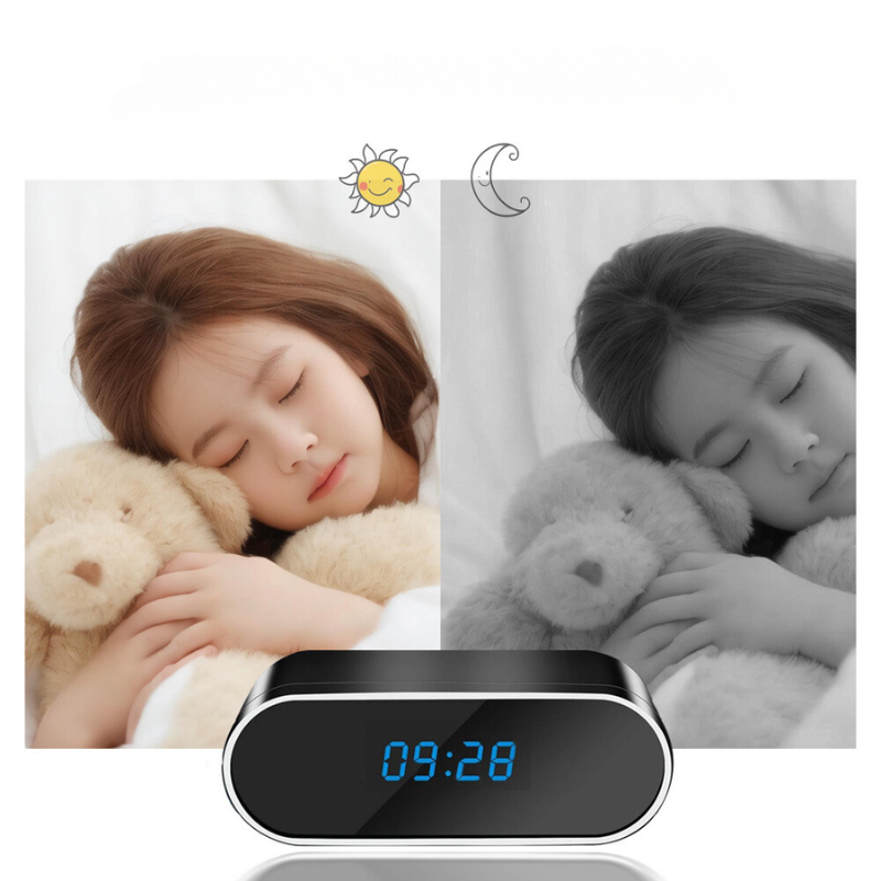 DiscreetVision | HD Surveillance Camera with Motion Detection & Night Vision | Compact Clock Design for Home Security 3