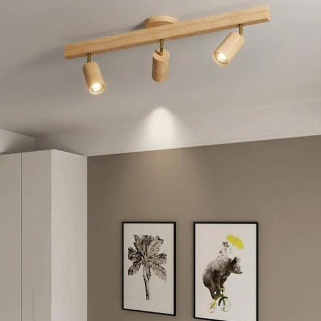 EcoLux | Ceiling Spotlight with Adjustable Wooden Design | Energy-Efficient Lighting for Sustainable Ambiance 3