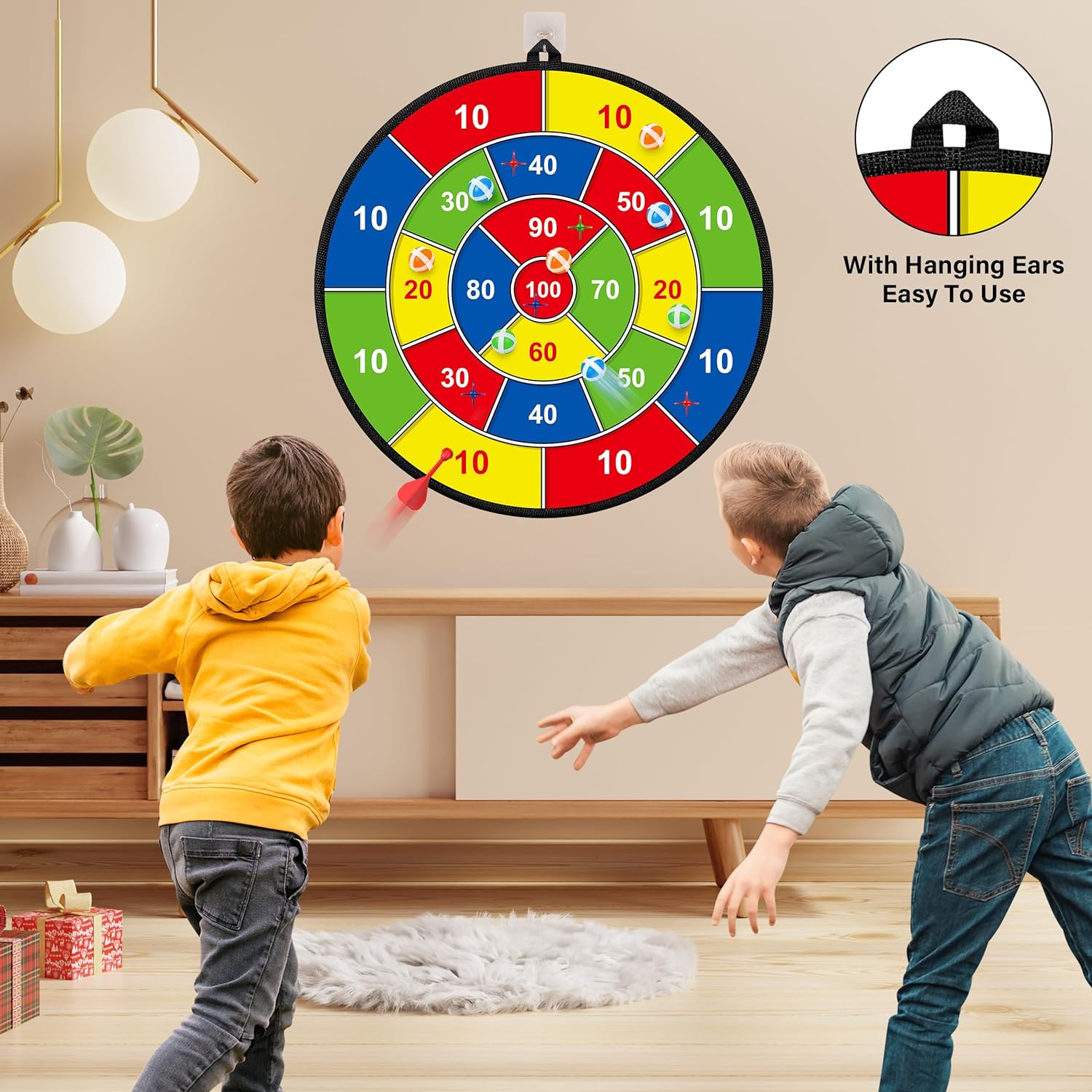 Fun Darts Game for Kids | Double-Sided Dartboard with Educational Features | Safe and Portable for Ages 3-12 1