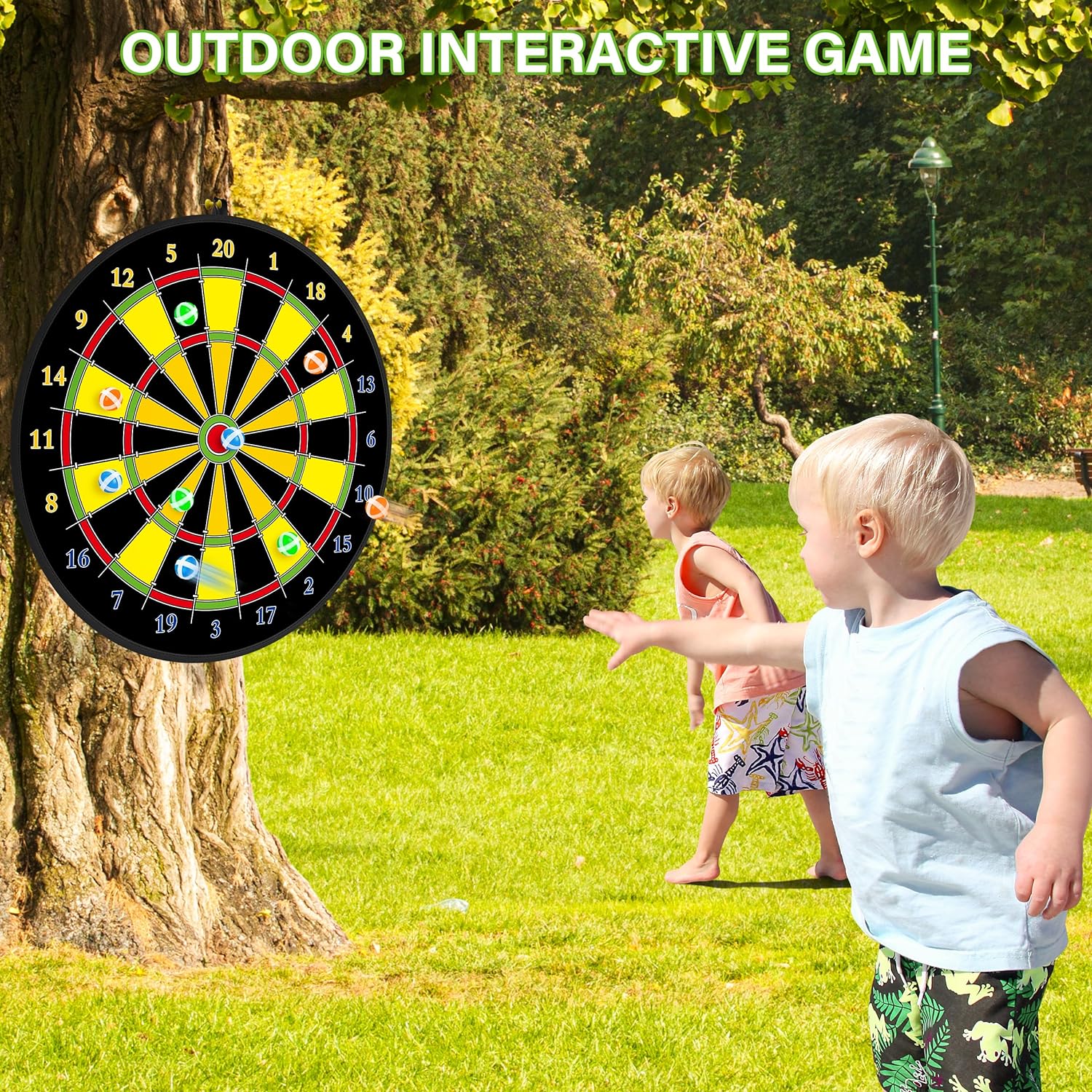 Fun Darts Game for Kids | Double-Sided Dartboard with Educational Features | Safe and Portable for Ages 3-12 2