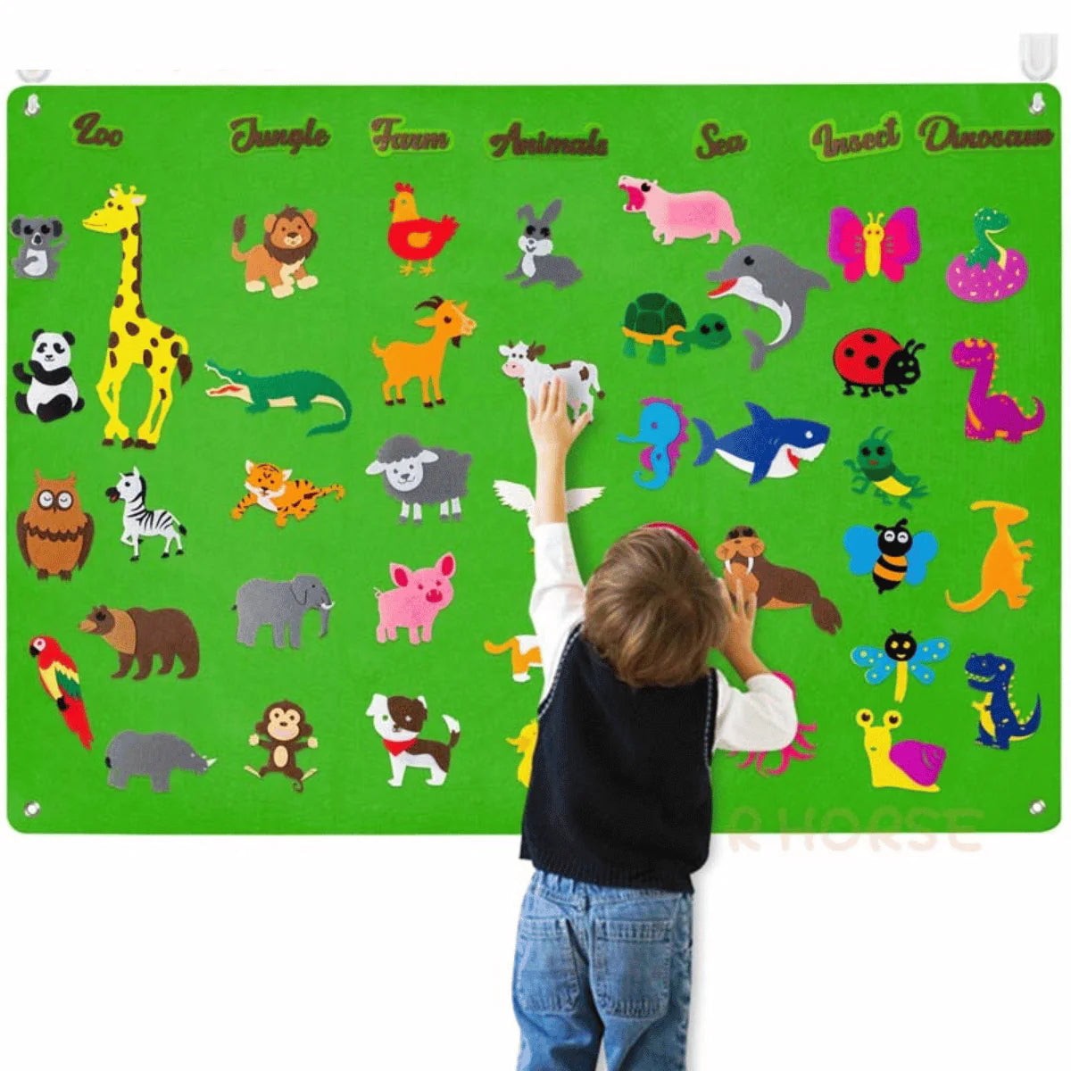 Interactive Animal Felt Board for Kids with Colorful Textures | Engaging Learning Tool for Imagination 5