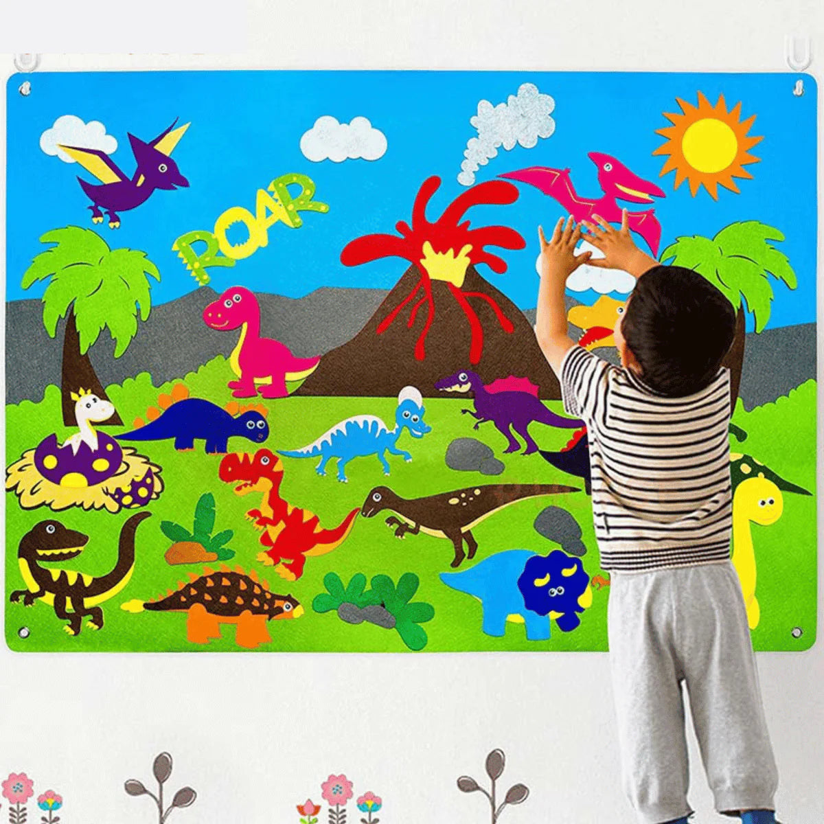 Interactive Animal Felt Board for Kids with Colorful Textures | Engaging Learning Tool for Imagination 6