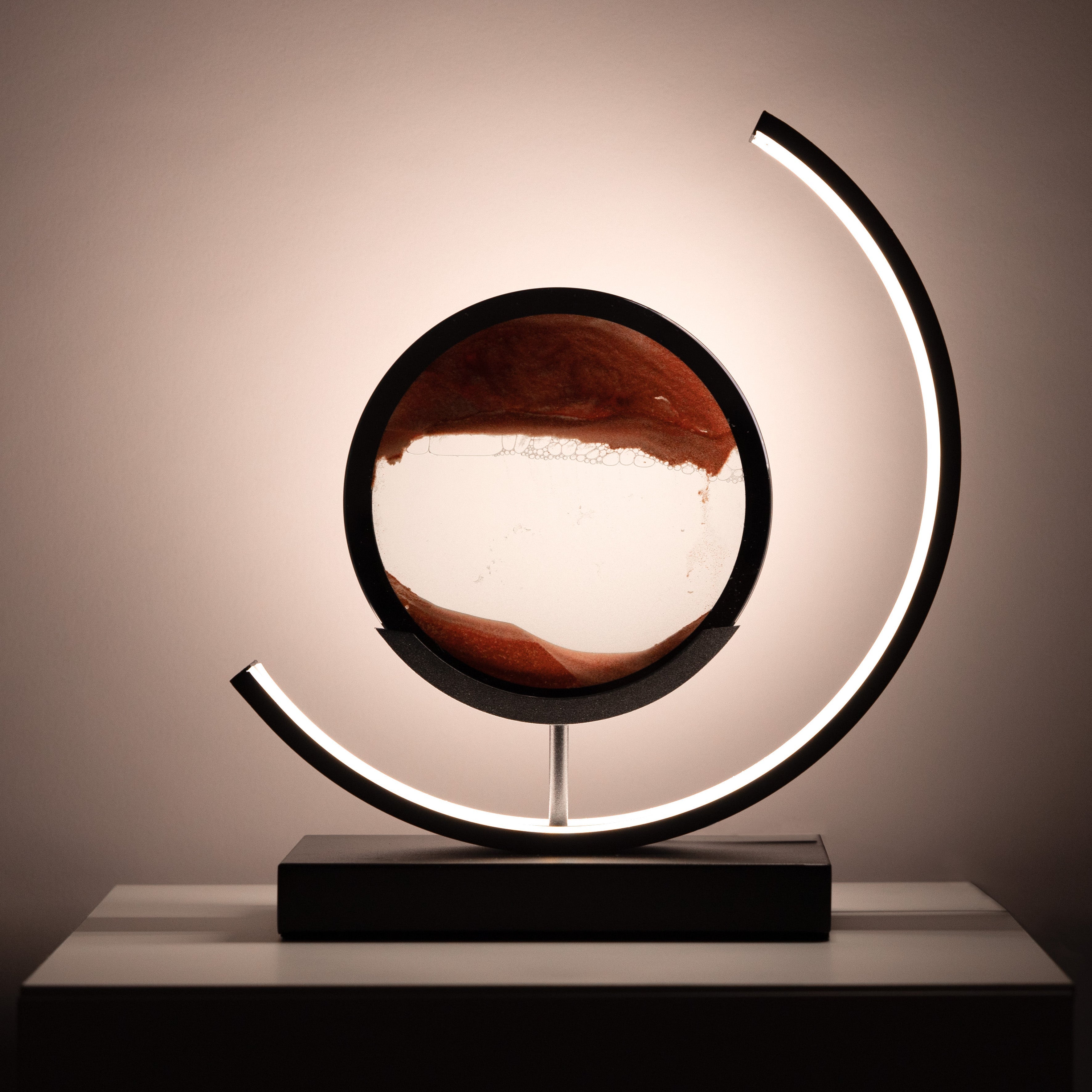 LumiGaze | Elegant Minimalist Hourglass LED Table Lamp for Bedroom 4