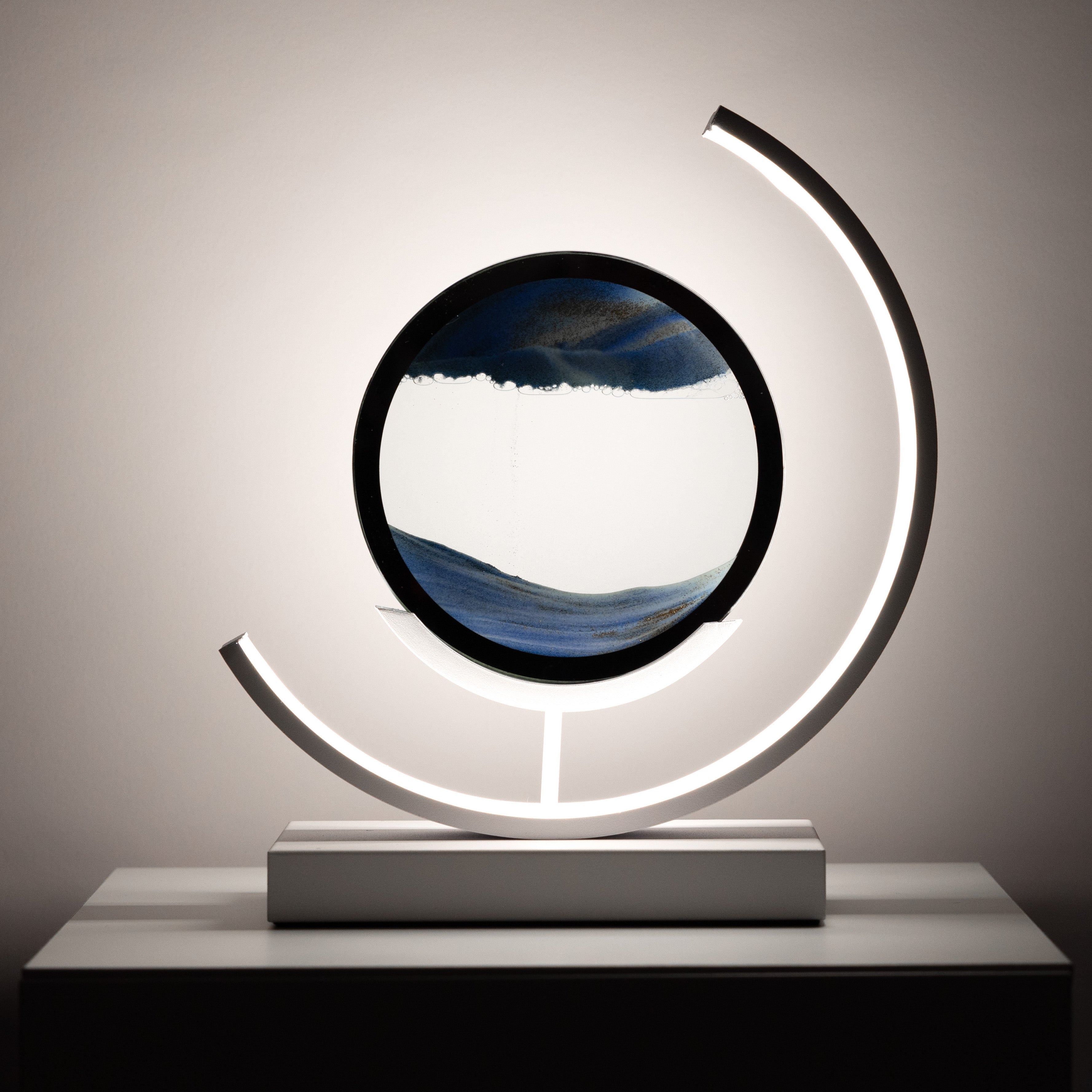 LumiGaze | Elegant Minimalist Hourglass LED Table Lamp for Bedroom 6