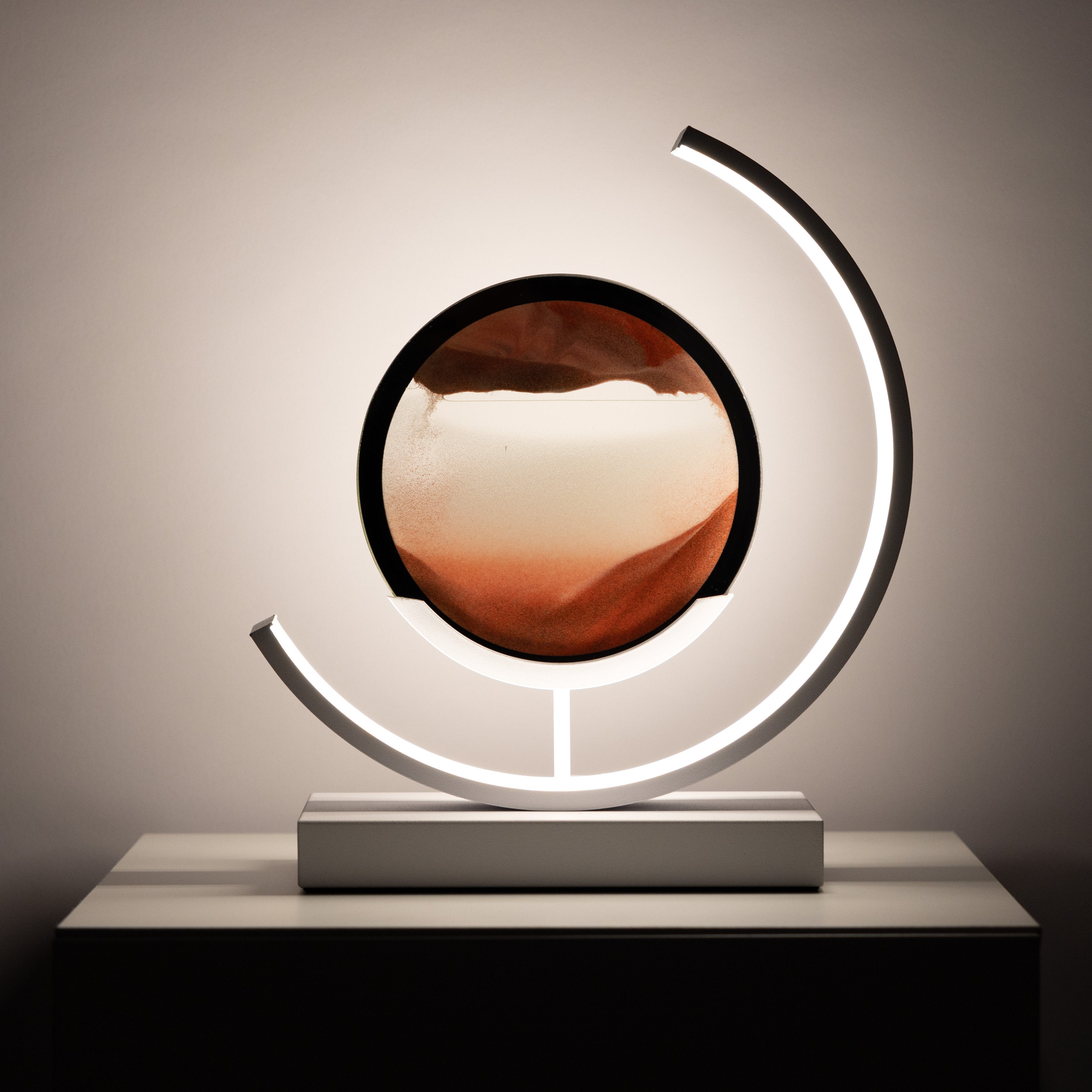 LumiGaze | Elegant Minimalist Hourglass LED Table Lamp for Bedroom 8