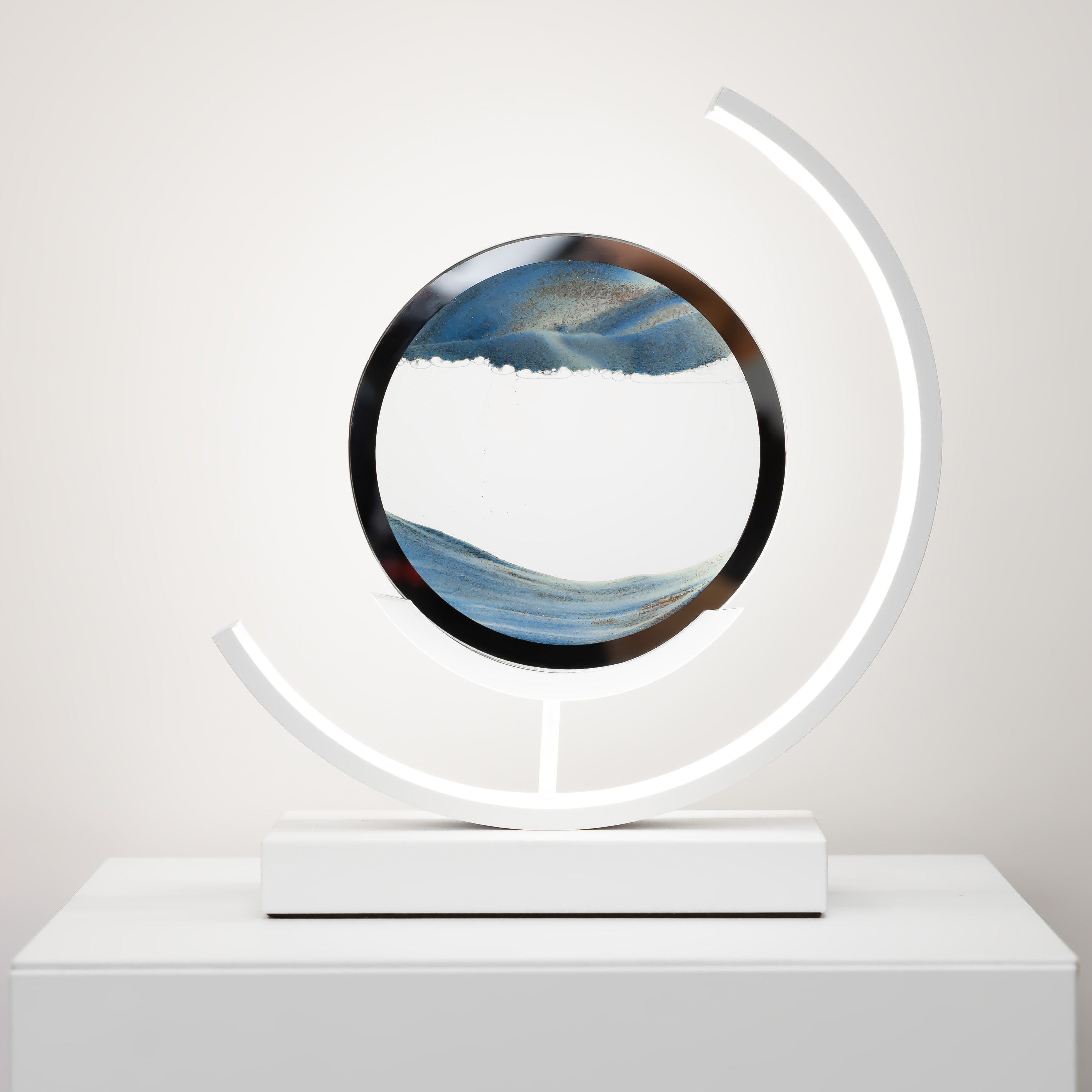 LumiGaze | Elegant Minimalist Hourglass LED Table Lamp for Bedroom 9