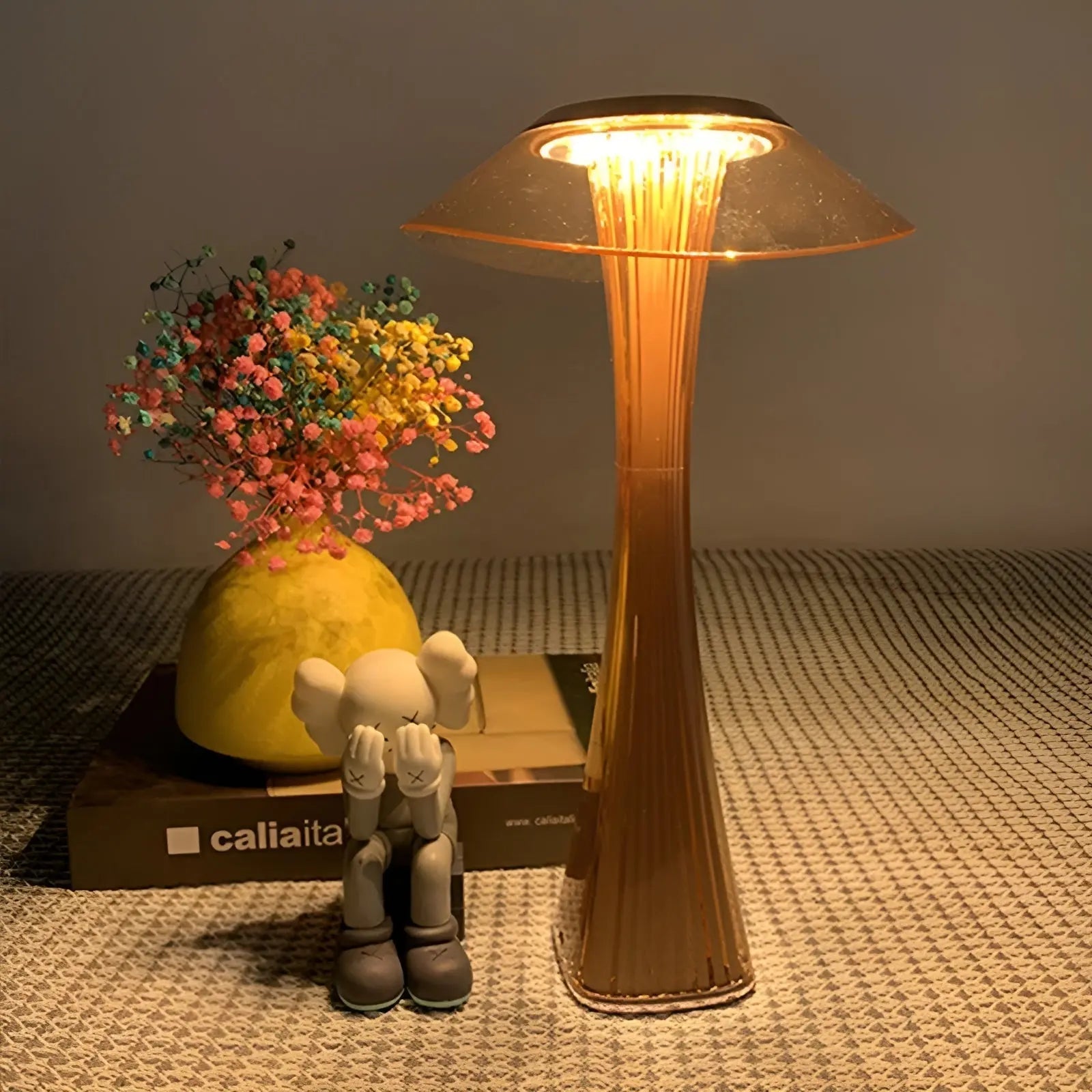 Luminara | Elegant Italian Metal And Glass Table Lamp For Bedroom 3