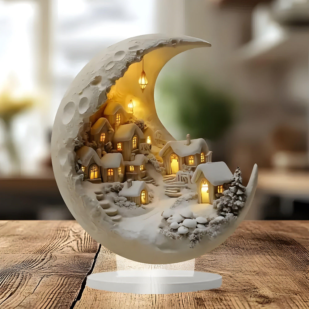 Lunara | Enchanting Acrylic Mood Lighting Village Lamp Decor 4