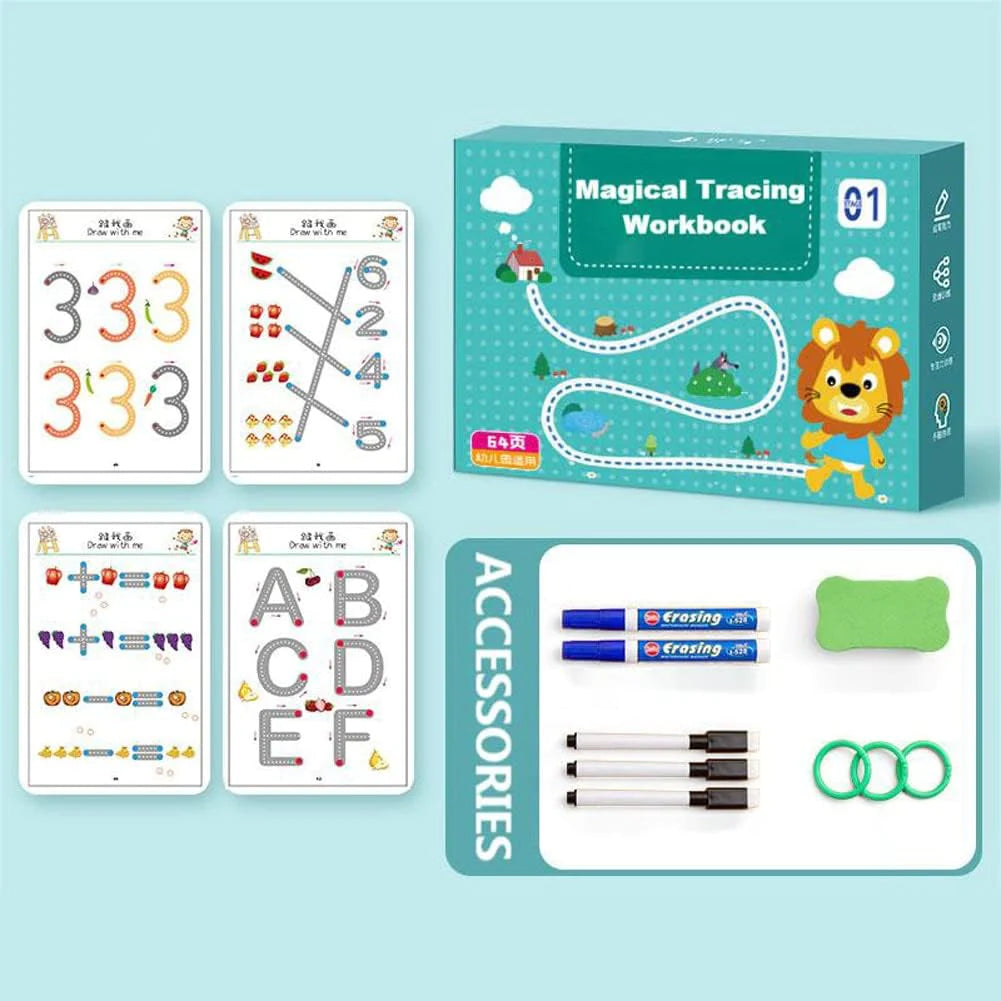 Magicbook | Reusable Writing Notebook with Vibrant Markers for Interactive Learning 2
