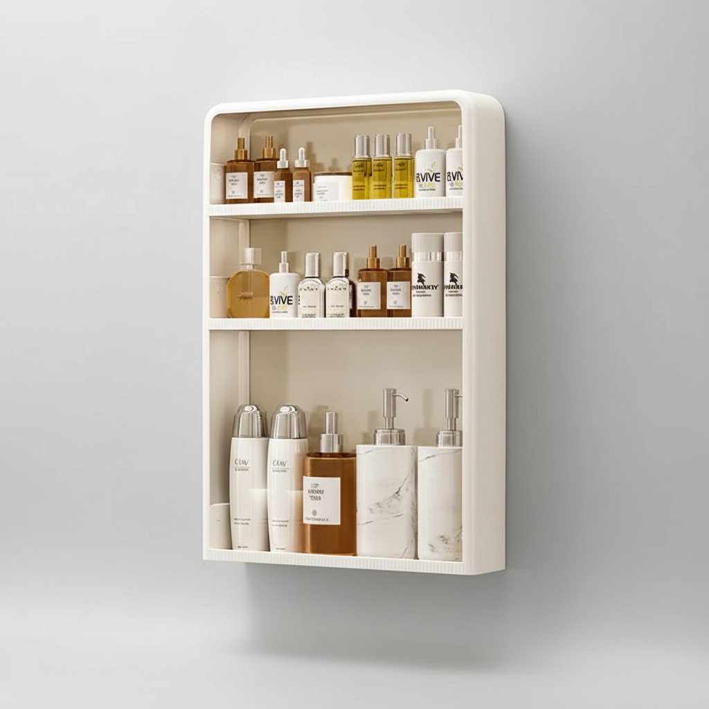 Minimalist Bathroom Shelf | Self-Adhesive Shower Shelf with Water-Resistant Design | Space-Saving Storage for a Clutter-Free Space 6